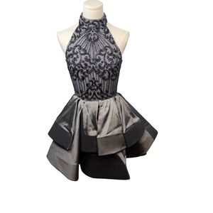 used homecoming dresses vintage homecoming dresses High Low Black Dress Vintage Homecoming Dresses Short Prom Dress US12 / As Picture